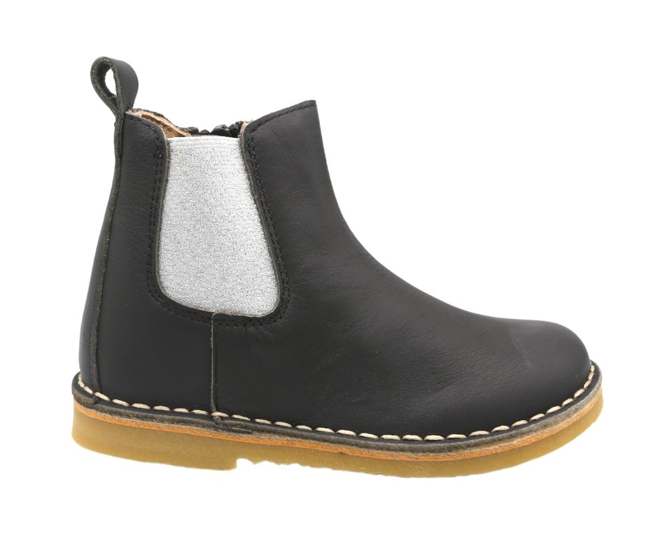 Petasil Kaz Grey Chelsea Girl's Leather Boots - Happy Feet ...